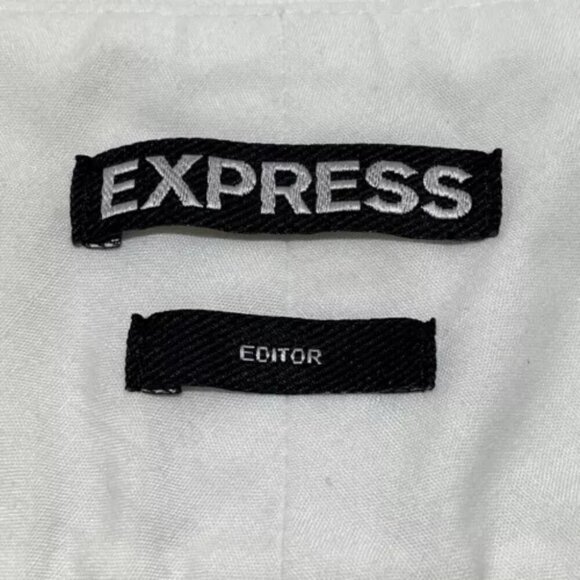 Express Editor Pants Women's Size 8 White Cropped Stretch Classy Career EUC - Picture 8 of 8